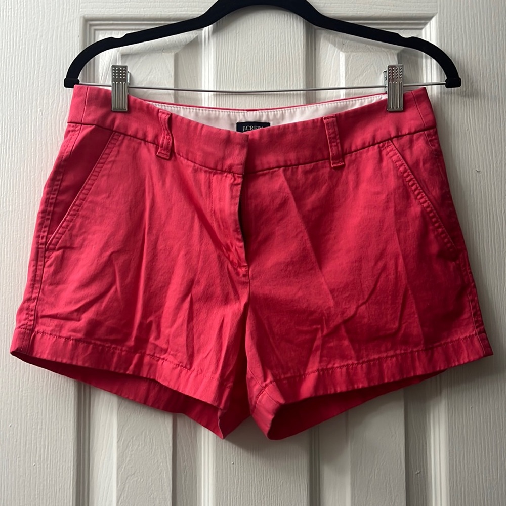 Bright Pink Size 4 J Crew Chino Shorts